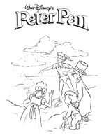 A coloring page of peter pan